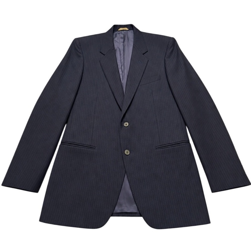 Canali Milano Mens Navy Blue Pinstripe Wool Blazer Sport Coat 50R SKU245